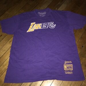 Los Angeles Lakers Adult XL Purple Tee By Mitchell & Ness